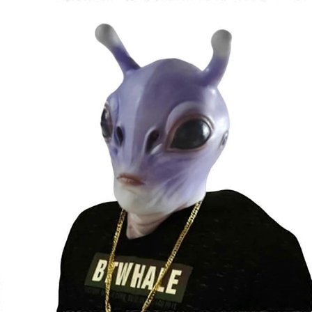 Lilla Alien Maske 51 Område UFO Søt Alien Maske Halloween Karneval Party Alien Kostyme Hode Dekke Alien Monster Nyhet Utkledning (LGL)