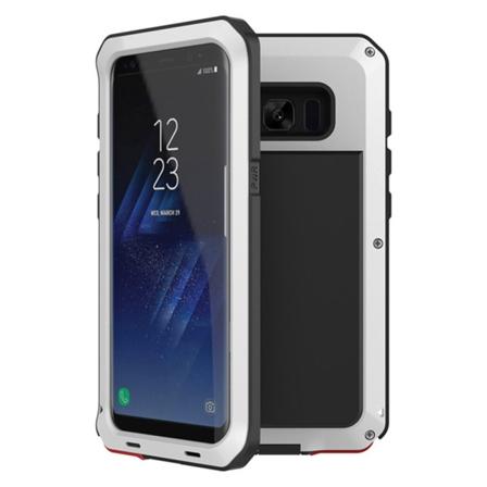 Exklusivt Stöttålig Skal i Aluminium - Samsung Galaxy S10 Vit Vit