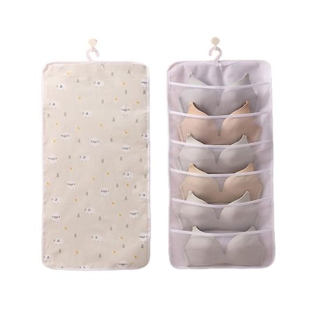 Hængende skabsopbevaring, foldbar garderobeskabsdør, hængende tasker til BH'er