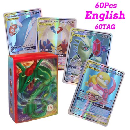20-100 st Nya Engelska Franska Spanska Pokémonkort GX MEGA EX TAG TEAM Vstar Spel Strids Kort Bästsäljande Samlingskort Barn Present
