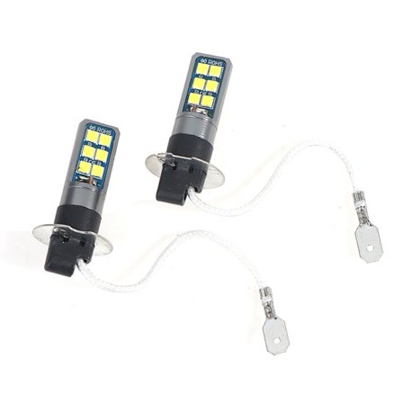 H3 LED-lampa Super Ljus Bil Dimljus DC 12V 6000K Gul