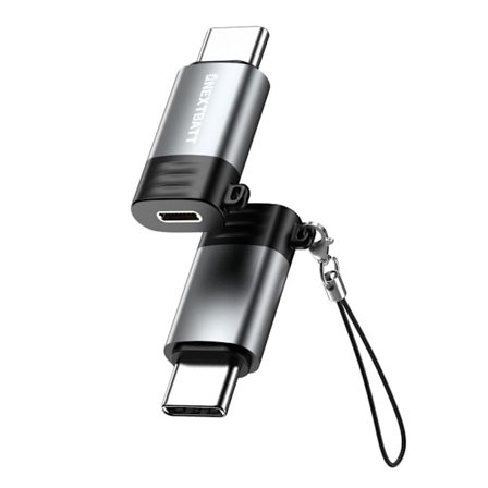 NEXTBATT Lightning hun til USB-C 2.0 adapter - Sort/Grå