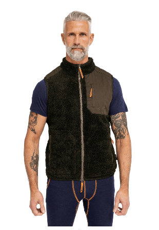 Dovre Teddy Fleece Väst | Polyester Beige Jackor Herr Grön M