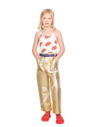 THE ANIMALS OBSERVATORY Shiny Condor Kid Pants Gold - Gold - 8 Y
