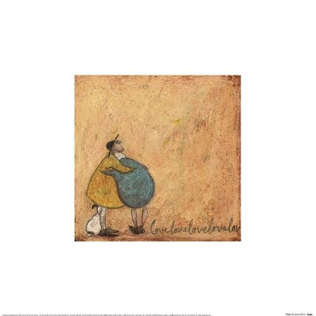 Sam Toft Love Love Love Love Love Poster 30cm x 30cm Brun/Blå