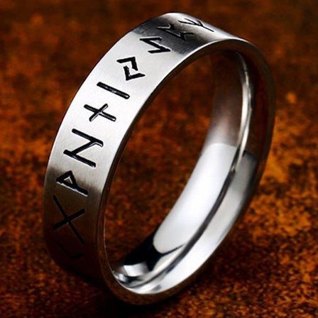 Ring - Nordic Mythology - Runes - Stainless steel - High quality
