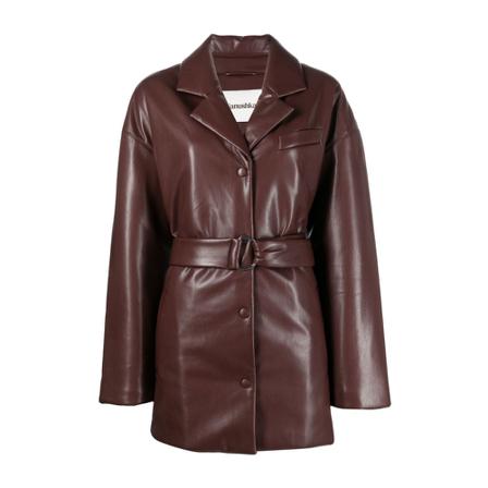 Nanushka Leather Jakke Brun, Dame