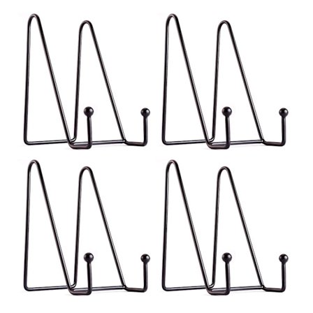 4 stk Display Stands Bilde Ramme Stativ, Fotoholder Metallfat Stativ, Staffeli Stativ For Dekorativ Plate Dish