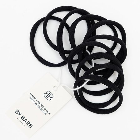 ByBarb Circular Collection Hair Tie Black 10 pcs, Hår, Børster & Accessories, Hårpynt