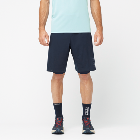Salomon - short pour homme Salomon Ultra 2in1 Sht M - Night SKY / Night SKY - XL
