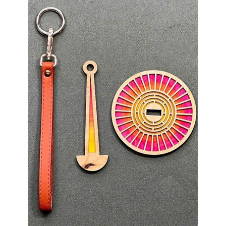 Bærbar Garnholder til Håndled, Garnnøgleholder, Garnholder, Garnopbevaring, Træ Garnholder, Garnholder med Læder Håndledsrem