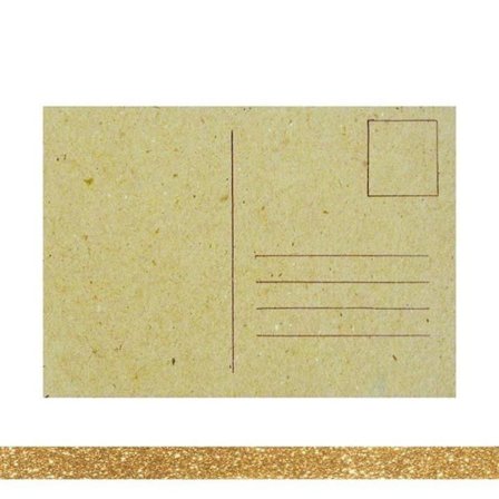 Vykort att dekorera 15 x 10,5 cm + guldglitter maskeringstejp 5 m