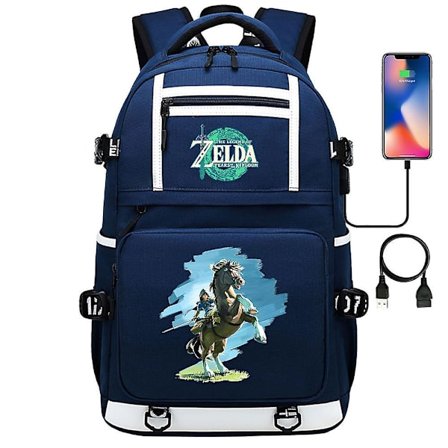 Zelda-Link Print Ryggsekk for Tenåringer og Studenter - Skolesekk, Boksekk for Menn og Kvinner