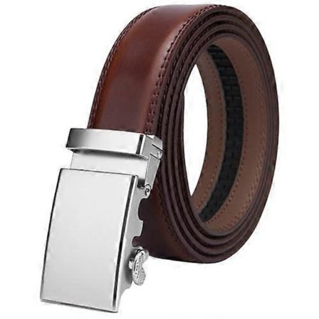 Lærbelt med automatisk spennelås for menn (FMY) Brun
