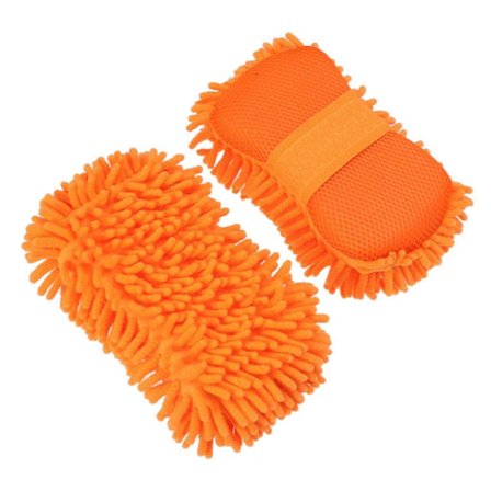 Mikrofiber Chenille Bilvaskhansker 2-pakning, myk ripefri rengjøringsvott for bil, glass, gulv, bad (FMY)