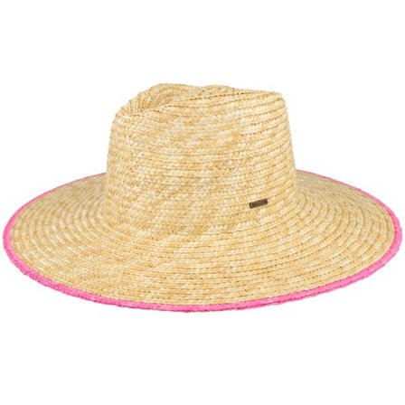 Brixton - Beige straw Hatt - Joanna Festival Honey/Pink Straw Hat @ Hatstore