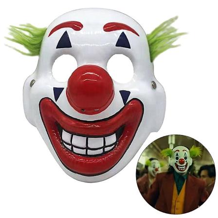 Dc Movie Joker Arthur Fleck Cosplay Mask Clown Maskerad Halloween Skräck Mask White 1 PC