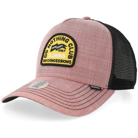 Djinns - Röd trucker Keps - Do Nothing Club Ox-Diamond Red/Black Trucker @ Hatstore