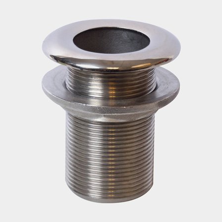 Gewindete Borddurchführung 1852-Marine, Edelstahl, gewölbt, 2" G (BSP), Silber - Boot