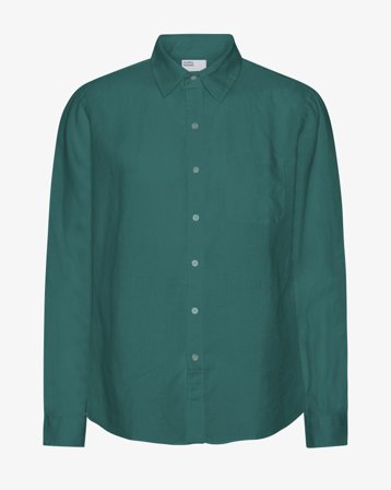 Linen Shirt - Ocean Green M