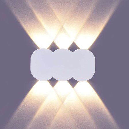 Moderne 6W LED innendørs vegglampe, rektangulær opp-ned-spot Wa