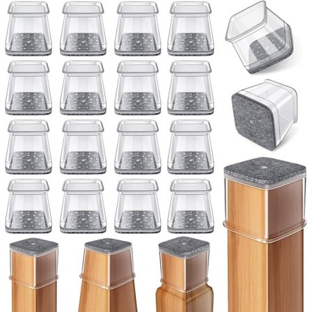 16-pak tykke silikoneovertræk til stoleben, møbelbeskyttere, slidstærke, ridse- og skridsikre, reducerer støj