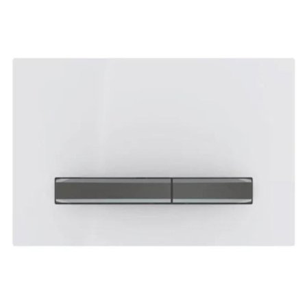 Utlösarpanel - GEBERIT - Sigma50 - Dubbelknapp - Metall - Kromad svart, vit