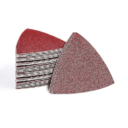 Multifunktionelt trekantet sandpapir | Kornsortiment (60, 120, 240) | 60 ark á 80x80x80 mm | Trekantet excentersliber sandpapir
