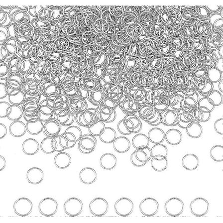 500 st 10 mm Öppna Ringar, 18 Gauge Rostfritt Stål, Öppna Ringar för Smyckestillverkning, Armband, Örhänge, Halsband DIY