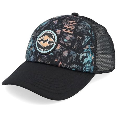Billabong - Svart trucker Caps - Kids Diamond Multi Trucker @ Hatstore
