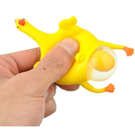 9 cm roliga kläm-leksaker för kyckling och ägg stressavlastning, 5 delar