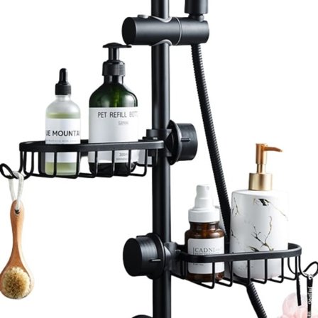 Bad kran oppbevaring stativ 2 stk dusj såpe holder bad organisering dusj gel holder