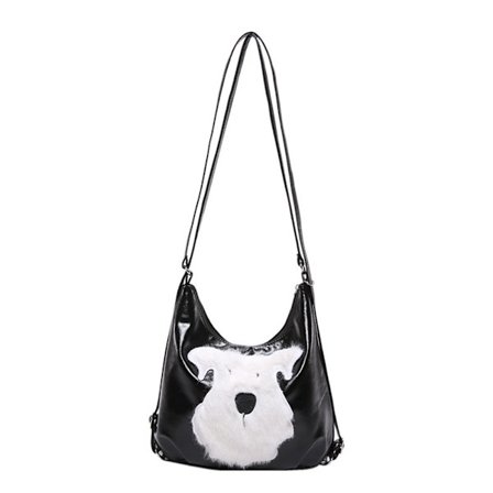 Tegneserie hvalpemønster stor kapacitet enkel skuldertaske, velegnet til pendling