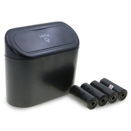 Bil Søppelbøtte - Søppelkasse med Lokk Mini Biltilbehør Søppelbøtte Bærbar Trykk-på Design Bil Søppelkasse, Liten Søppelbøtte For Bil Hjem