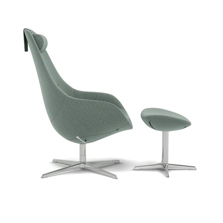 Varier Furniture Kokon - Green Wool - Chrome base