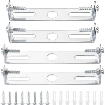 4 kpl Kattokruunu Helppo Kiinnitys Kattokiinnike Riippuvalaisimen Pidike Seinä- tai Kattoon Asennettaville Valaisimille Ruuveilla Rauta 110mm Hopea