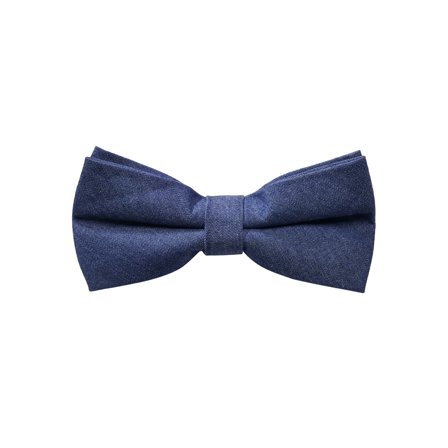 Nœud papillon prénoué en denim bleu marine pour hommes - Noeuds papillon pré-noués