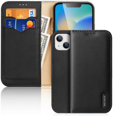 Dux Ducis iPhone 14 Plus Pungetui Ægte Læder Hivo Flip - S