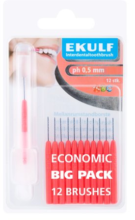 Ekulf ph 0,5 Mellomromsbørster 12 stk