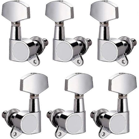 6 stk. Guitarstreng Stemmeskruer 3L3R Krom Stemmere Guitar Maskinhoveder til Elektrisk Guitar [DB]