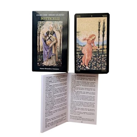 cmGolden Botticelli Tarot Divination card