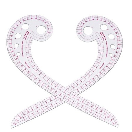 Multifunktionel blød plastik komma formet kurve lineal skalaer syning værktøj