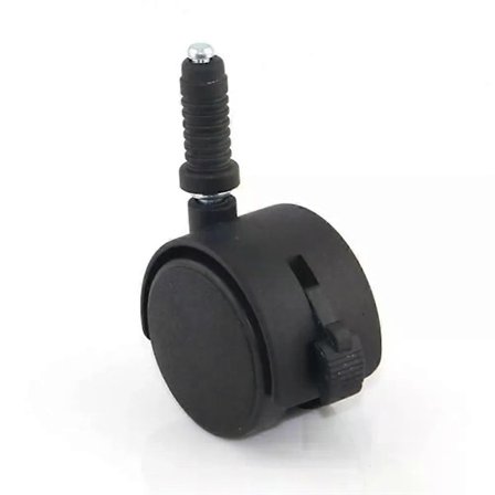 2 Sett 2-tommers Kraftige Hjul Med Bremser For Kontorstol, Universelle Hjul Med 7mm 38mm Svart Møbelhjul