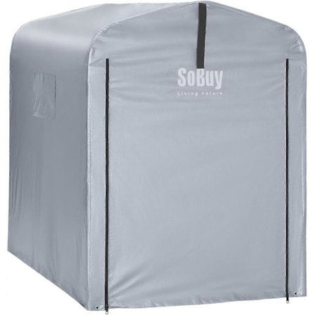 Sobuy Vandtæt Overtræk Udendørs Cykel Shelter Presenning Bærbar Motorcykel Telt Baldakin Haveskur Overtræk, SDA11-SIL