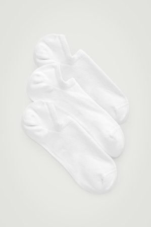 COS Men's 3-Pack Trainer Socks in White