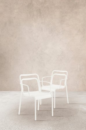 Jotex - Armstol 2-pk Hvit - PANTHEON - Kjøp Hagestoler & -krakker hos Jotex