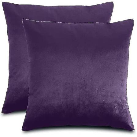 Myke Dekorative Firkantede Putesett, Pakke med 2 Putesett, 45 x 45, for Stue og Soverom, Sofa Pute, Lilla
