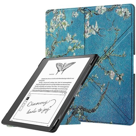 Deksel for Kindle Scribe 2022 10,2 tommer, multi-foldbar stativ, mykt PU-lær