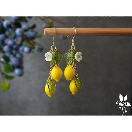 Citron øreringe, 3D frugt hænge øreringe fest fejring gaver