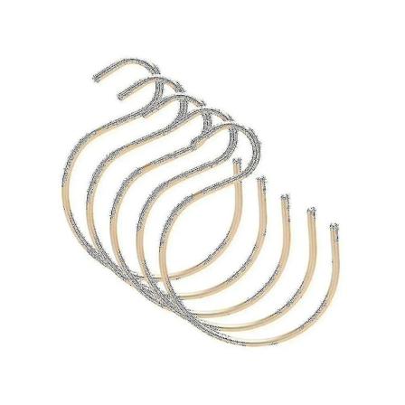 5-pak S-formet krok i aluminiumlegering, multifunksjonell krokspenneholder, buksehette, oppbevaringsheng